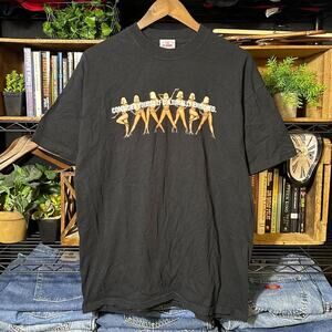 Vintage 90s La Femme Las Vegas Large Black Topless Revue Burlesque Show Shirt